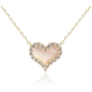 Rosedance Heart 16" Necklace 14K Gold Plated Dainty 2" Extender NIB